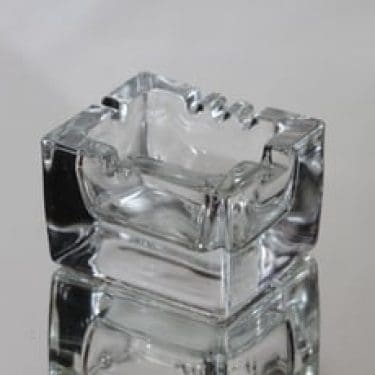 Nuutajärvi Ciagaro tuhka-astia, kirkas, suunnittelija Kaj Franck, massiivinen