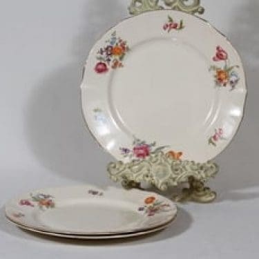 Arabia Kesäkukka lautaset, matala, 3 kpl, suunnittelija , matala, siirtokuva