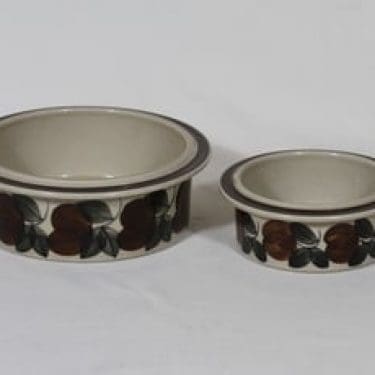 Arabia Ruija kulhot, käsinmaalattu, 2 kpl, suunnittelija Ulla Procope, käsinmaalattu, eri kokoja