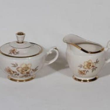 Arabia Myrna sokerikko ja kermakko, suunnittelija Olga Osol, siirtokuva