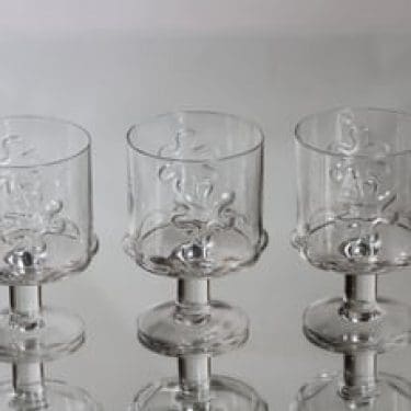 Riihimäen lasi Kasperi viinilasit, 20+ cl, 3 kpl, suunnittelija Erkkitapio Siiroinen, 20+ cl