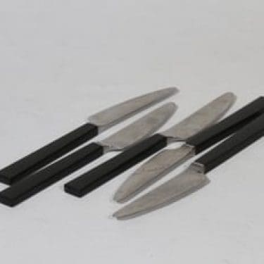 Fiskars Triennale veitset 5 kpl, teräs/palisanteri, 5 kpl, suunnittelija Bertel Gardberg, teräs/palisanteri