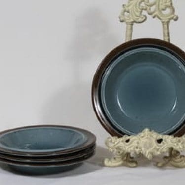 Arabia Meri lautaset, syvä, 4 kpl, suunnittelija Ulla Procope, syvä