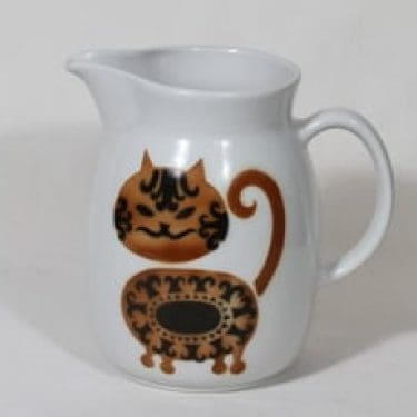 Arabia Kissa kaadin, 2 l, suunnittelija Raija Uosikkinen, 2 l, suuri, puhalluskoriste, retro