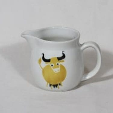 Arabia Heluna kaadin, 0.5 l, suunnittelija Anja Jaatinen, 0.5 l, pieni, puhalluskoriste, lehmäaihe