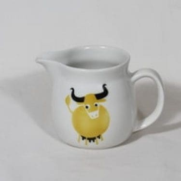 Arabia Heluna kaadin, 0.5 l, suunnittelija Anja Jaatinen, 0.5 l, pieni, puhalluskoriste, lehmäaihe