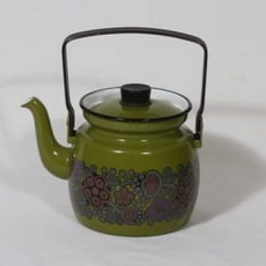 Finel Primavera kahvipannu, 1 l, suunnittelija Raija Uosikkinen, 1 l, serikuva, retro