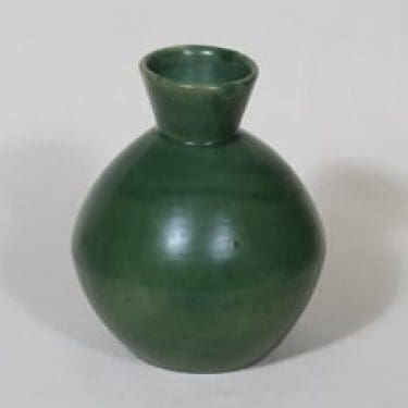 Kupittaan savi 238 maljakko, vihreä lasite, suunnittelija ,