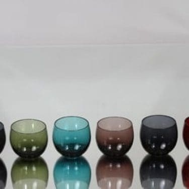 Nuutajärvi Marja lasit, 7 cl, 6 kpl, suunnittelija Saara Hopea, 7 cl, pieni