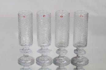 Iittala Senaattori kuohuviinilasit, 18 cl, 4 kpl, suunnittelija Timo Sarpaneva, 18 cl