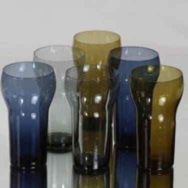Nuutajärvi 1735 lasit, 25 cl, 6 kpl, suunnittelija Kaj Franck, 25 cl, eri värejä