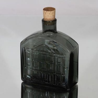 Nuutajärvi Stockmann 100 vuotta koristepullo, harmaa, suunnittelija Kaj Franck,