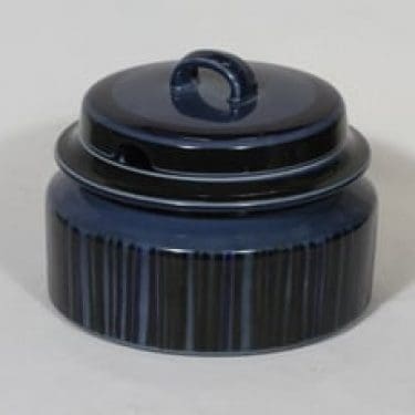 Arabia Kosmos liemikulho, sininen, suunnittelija Gunvor Olin-Grönqvist, puhalluskoriste, retro