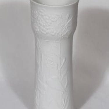 Arabia Suvi maljakko, valkoinen, suunnittelija Gunvor Olin-Grönqvist, suuri, mattalasite