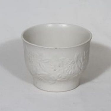 Arabia Suvi kukkaruukku, valkoinen, suunnittelija Gunvor Olin-Grönqvist, mattalasite