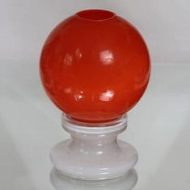 Kumela kynttilälyhty, oranssi, suunnittelija Sirkku Kumela-Lehtonen, retro