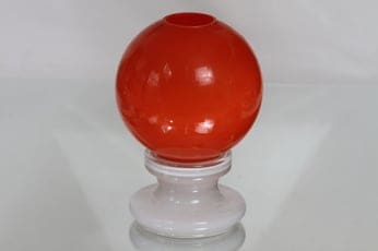 Kumela kynttilälyhty, oranssi, suunnittelija Sirkku Kumela-Lehtonen, retro