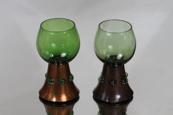 Kumela pikarit, 15 cl, 2 kpl, suunnittelija Jan Salakari, 15 cl, kuparijalka