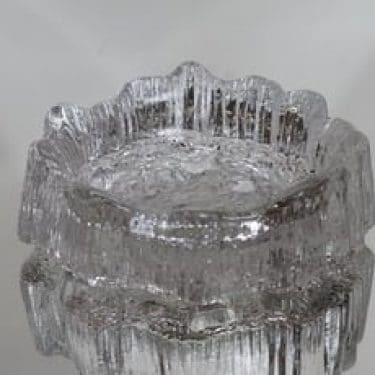 Iittala Seita tuhka-astia, kirkas, suunnittelija Tapio Wirkkala, massiivinen