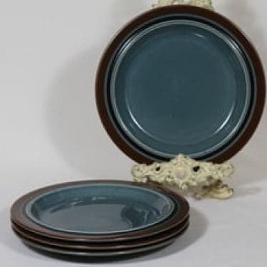 Arabia Meri lautaset, matala, 4 kpl, suunnittelija Ulla Procope, matala