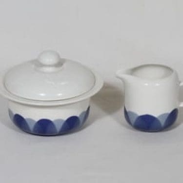 Arabia Pudas Arctica sokerikko ja kermakko, sininen, suunnittelija ,