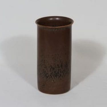 Arabia Ruska maljakko, ruskea lasite, suunnittelija Ulla Procope,