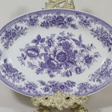 Arabia Fasaani vati, sininen, suunnittelija , soikea, kuparipainokoriste