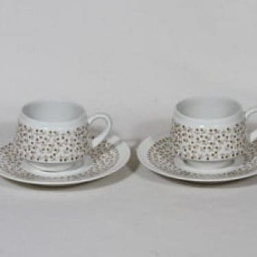 Arabia Kimmel kahvikupit, 2 kpl, suunnittelija Esteri Tomula, serikuva