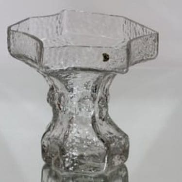 Riihimäen lasi Fantasma maljakko, kirkas, suunnittelija Nanny Still,