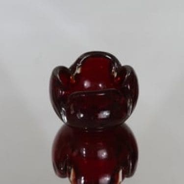 Nuutajärvi Kukka koriste-esine, signeerattu, suunnittelija Jaakko Niemi, signeerattu, pieni