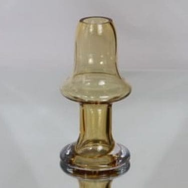 Riihimäen lasi Puisto maljakko, amber, suunnittelija Ulla-Maija Vikman,