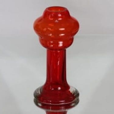 Riihimäen lasi Puisto maljakko, punainen, suunnittelija Ulla-Maija Vikman,