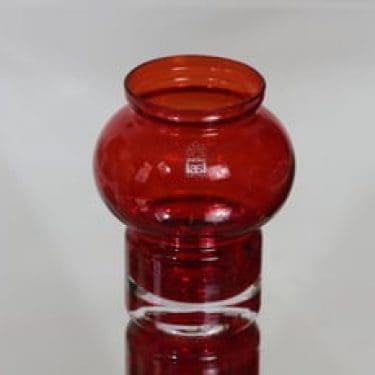 Riihimäen lasi Välkky kynttilälyhty, punainen, suunnittelija Tamara Aladin, pieni