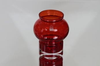 Riihimäen lasi Välkky kynttilälyhty, punainen, suunnittelija Tamara Aladin, pieni