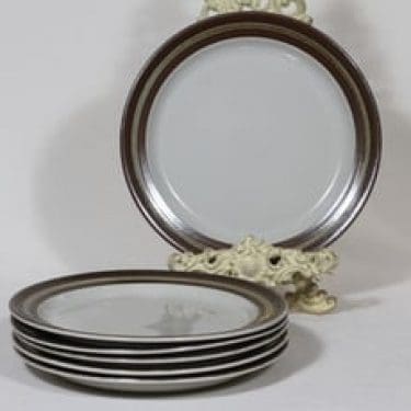 Arabia Karelia lautaset, matala, 6 kpl, suunnittelija , matala, raitakoriste