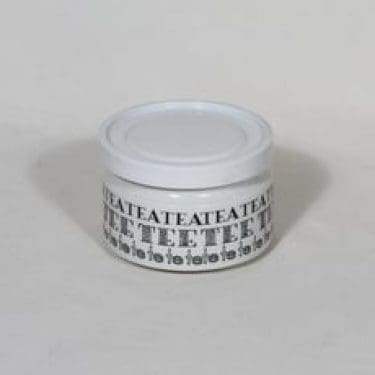 Arabia Kahvi teetölkki, suunnittelija Esteri Tomula, pieni, serikuva, tekstikoriste