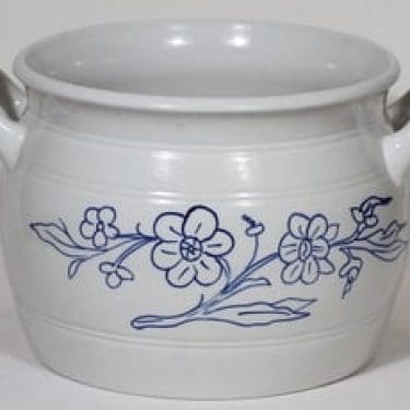 Arabia kukkakuvio ruukku, 15.5 l, suunnittelija , 15.5 l, suuri, massasigneerattu, kobolttimaalattu