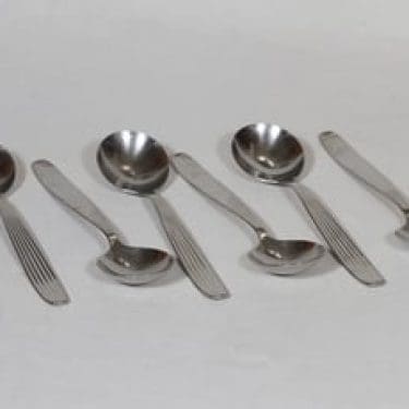 Hackman Scandia lusikat, teräs, 6 kpl, suunnittelija Kaj Franck, teräs