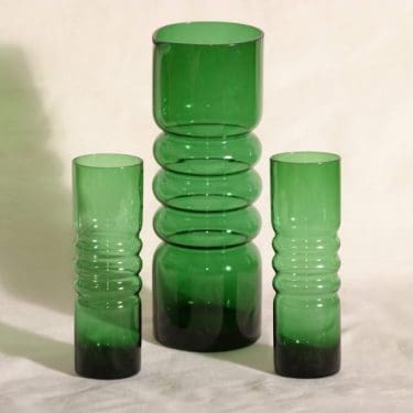 Riihimäen lasi Tzarina mehukaadin 1.5 l ja -lasit, 2 kpl, suunnittelija Nanny Still,