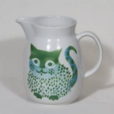 Arabia Kissa kaadin, 2 l, suunnittelija Gunvor Olin-Grönqvist, 2 l, suuri, puhalluskoriste, retro