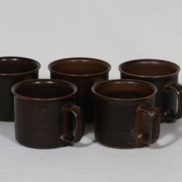 Arabia Ruska mukit, 42 cl, 5 kpl, suunnittelija Ulla Procope, 42 cl, suuri