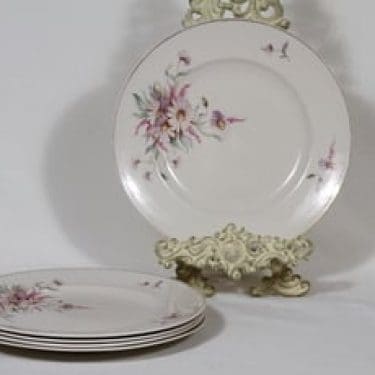 Arabia Maire lautaset, matala, 5 kpl, suunnittelija , matala, siirtokuva, kultakoriste