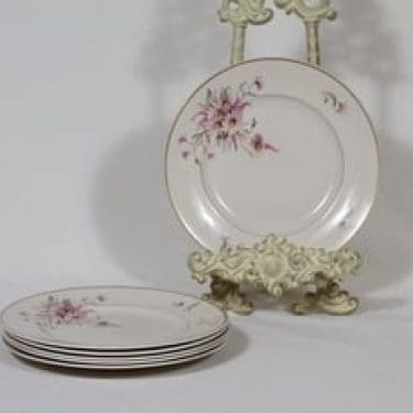 Arabia Maire lautaset, 6 kpl, suunnittelija , pieni, siirtokuva, kultakoriste