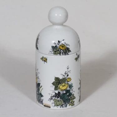 Arabia Ruusu rasia, käsinmaalattu, suunnittelija Hilkka-Liisa Ahola, käsinmaalattu, signeerattu