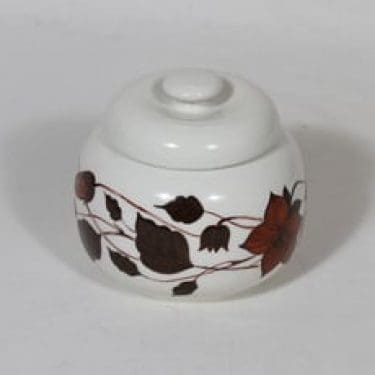 Arabia Tea for two sokerikko, ruskea, suunnittelija Gunvor Olin-Grönqvist, serikuva