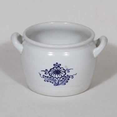 Arabia kukkakuvio ruukku, 1 l, suunnittelija , 1 l, kobolttimaalaus