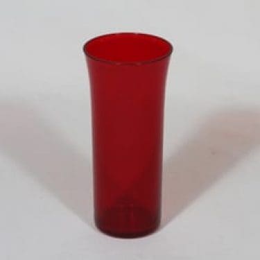 Nuutajärvi Trumpetti lasi, punainen, suunnittelija Kaj Franck,