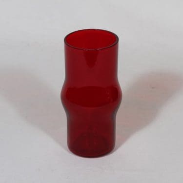 Nuutajärvi 1711 glass, red, Kaj Franck