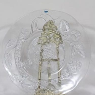 Nuutajärvi Pioni vati, kirkas, suunnittelija Oiva Toikka,