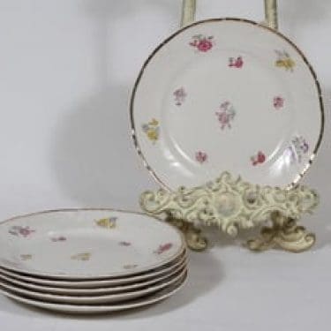 Arabia Rosita leivoslautaset, 6 kpl, suunnittelija Svea Granlund, pieni, siirtokuva